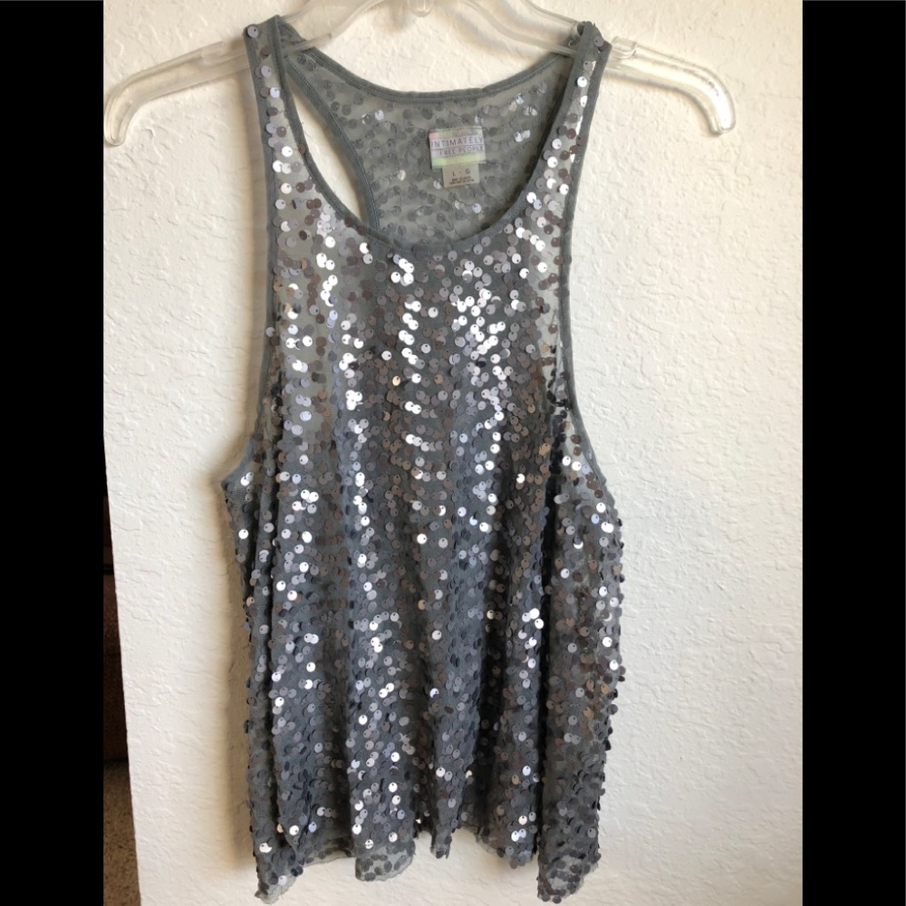 Free people sequin tank top